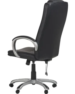 Tuolit<Beliani Tyotuoli Keinonahka Hierova Musta Grandeur Ii