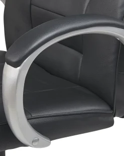 Tuolit<Beliani Tyotuoli Keinonahka Hierova Musta Grandeur Ii