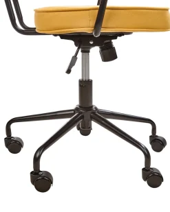 Cheap Beliani Tyotuoli Keinonahka Keltainen Pawnee