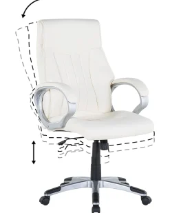 Tuolit<Beliani Tyotuoli Keinonahka Luonnonvalkoinen Triumph