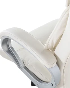 Tuolit<Beliani Tyotuoli Keinonahka Luonnonvalkoinen Triumph