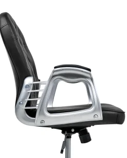 Tuolit<Beliani Tyotuoli Keinonahka Musta Princess