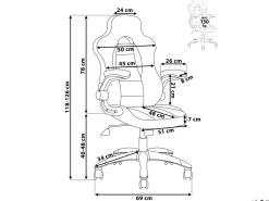 Lastenhuone<Beliani Tyotuoli Keinonahka Musta Dean