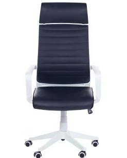 Sale Beliani Tyotuoli Keinonahka Musta Leader