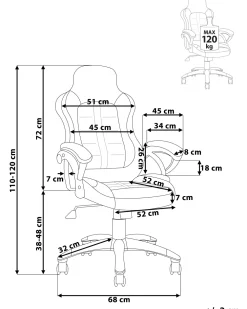 Cheap Beliani Tyotuoli Keinonahka Musta/Tummanruskea Prince