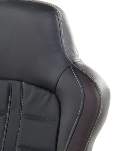 Cheap Beliani Tyotuoli Keinonahka Musta/Tummanruskea Prince