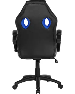 Tuolit<Beliani Tyotuoli Keinonahka Musta/Laivastonsininen Fighter