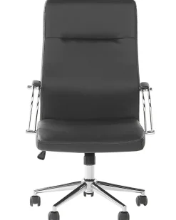 Tuolit<Beliani Tyotuoli Keinonahka Musta Oscar