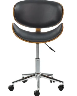 New Beliani Tyotuoli Keinonahka Musta Rotterdam