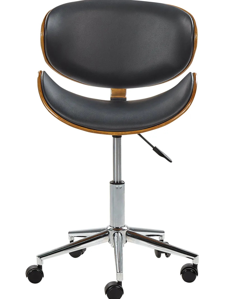 New Beliani Tyotuoli Keinonahka Musta Rotterdam