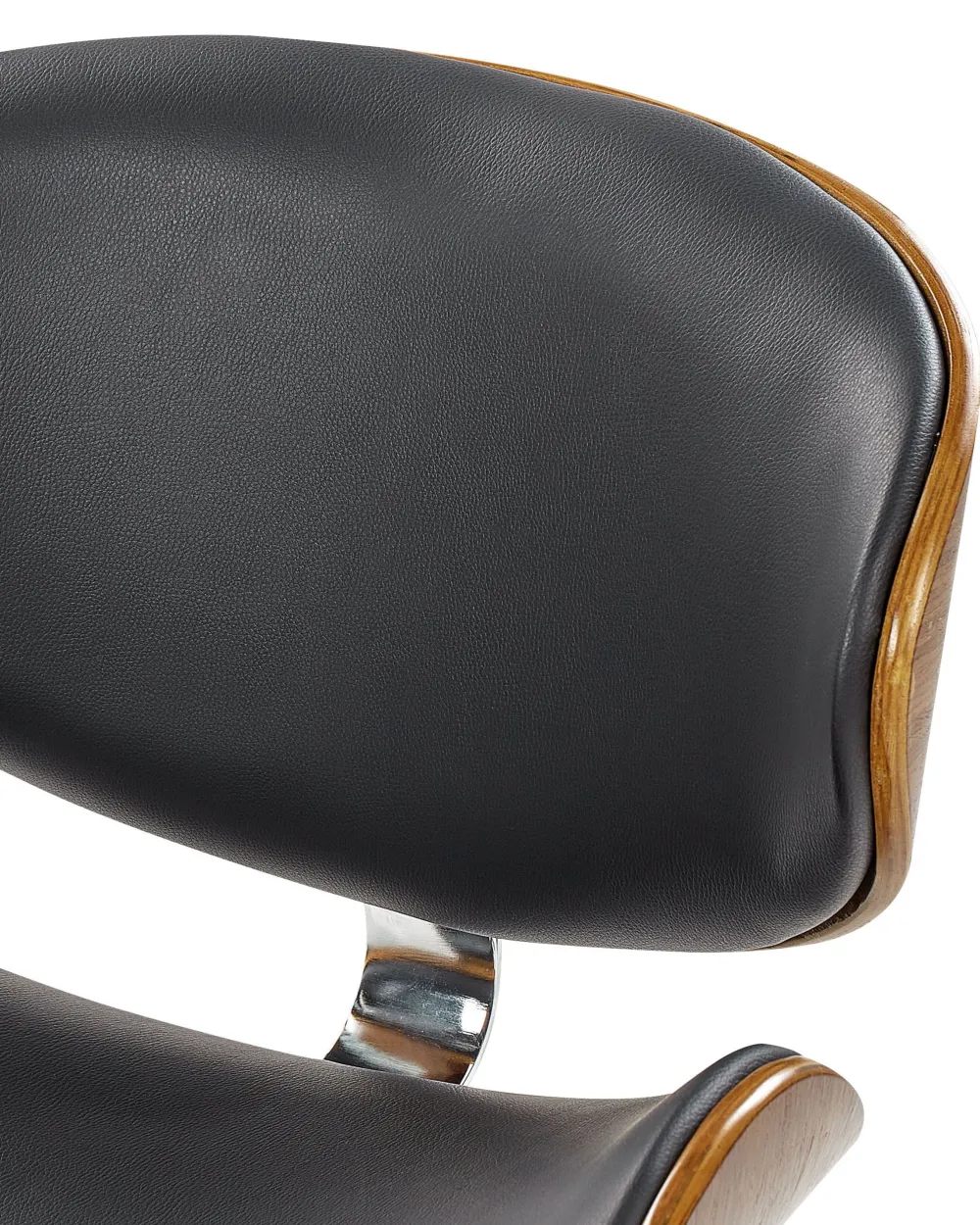 New Beliani Tyotuoli Keinonahka Musta Rotterdam