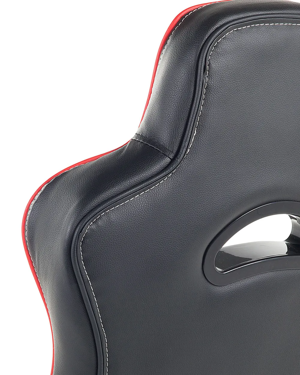 Lastenhuone<Beliani Tyotuoli Keinonahka Musta/Punainen Master