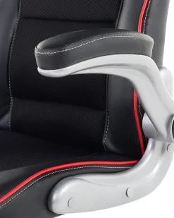 Lastenhuone<Beliani Tyotuoli Keinonahka Musta/Punainen Master