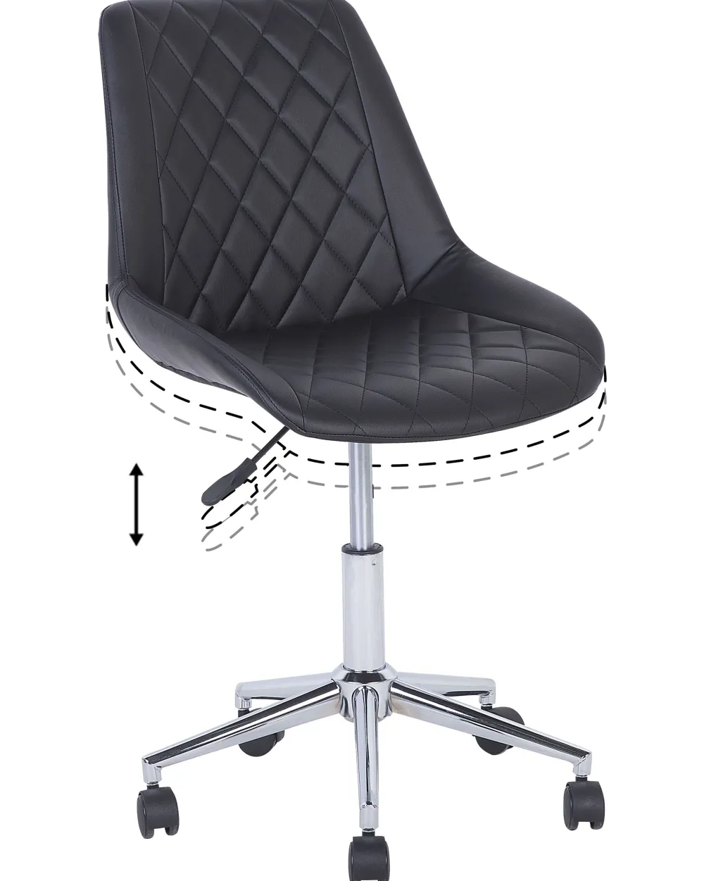 Lastenhuone<Beliani Tyotuoli Keinonahka Musta Maribel