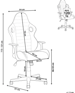 Tuolit<Beliani Tyotuoli Keinonahka Musta/Ruskea Supreme