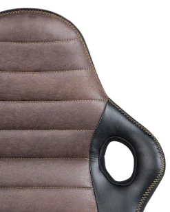 Tuolit<Beliani Tyotuoli Keinonahka Musta/Ruskea Supreme