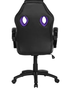 Online Beliani Tyotuoli Keinonahka Musta/Violetti Fighter