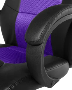 Online Beliani Tyotuoli Keinonahka Musta/Violetti Fighter