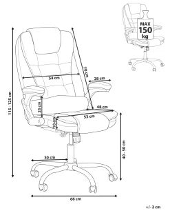 Clearance Beliani Tyotuoli Keinonahka Ruskea Royal