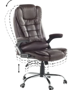 Clearance Beliani Tyotuoli Keinonahka Ruskea Royal