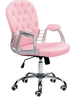 Fashion Beliani Tyotuoli Keinonahka Vaaleanpunainen Princess