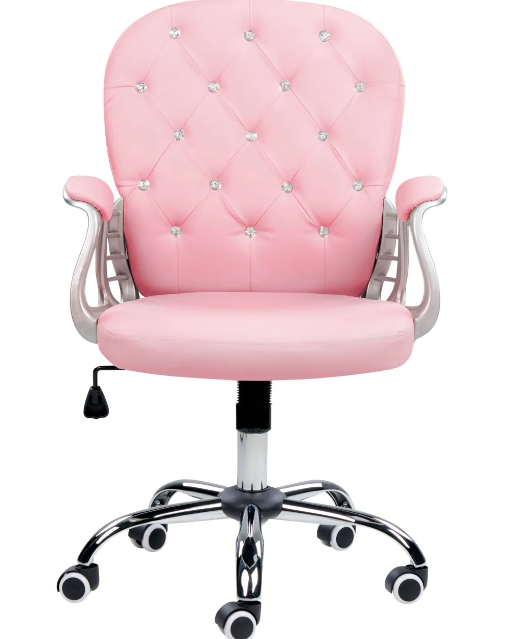 Flash Sale Beliani Tyotuoli Keinonahka Vaaleanpunainen/Hopea Princess