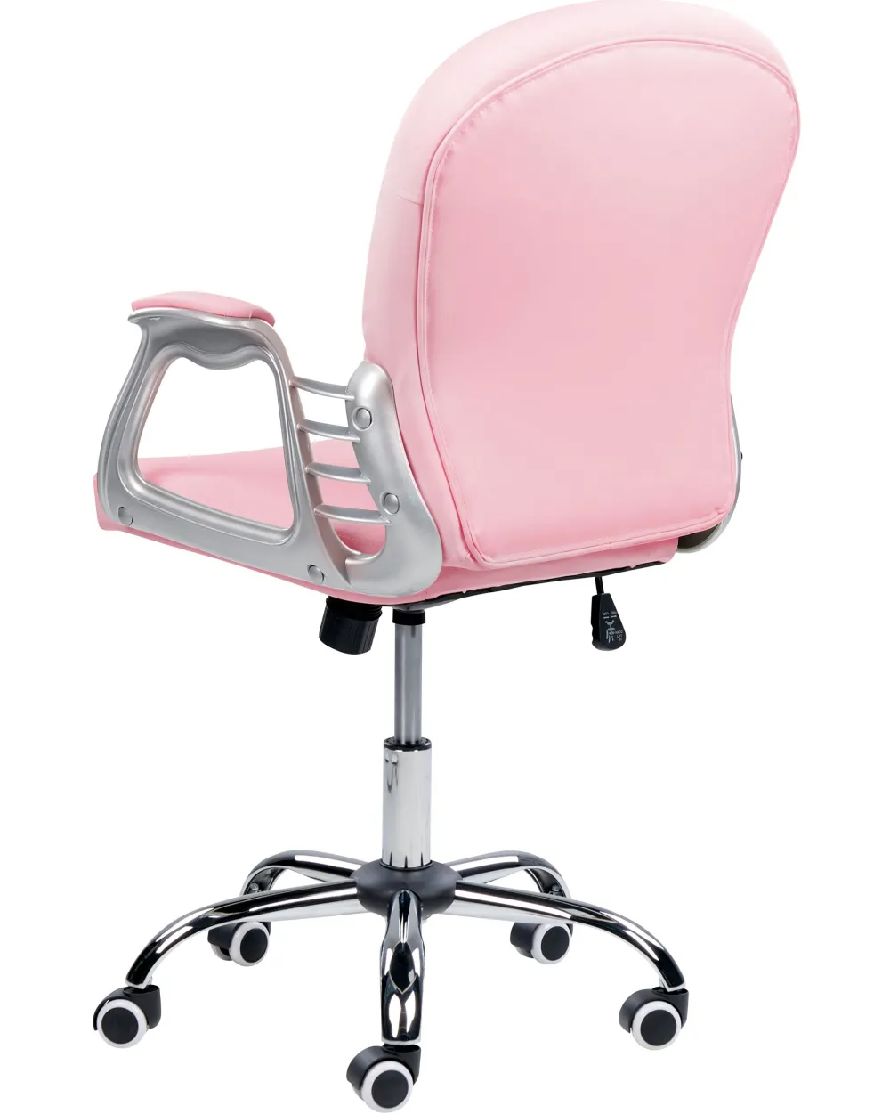 Flash Sale Beliani Tyotuoli Keinonahka Vaaleanpunainen/Hopea Princess