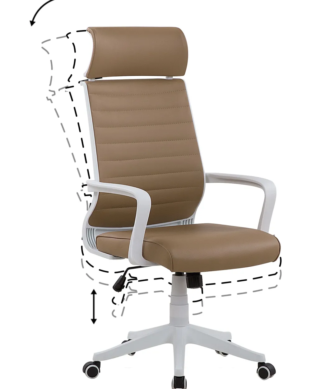 Online Beliani Tyotuoli Keinonahka Vaaleanruskea Leader