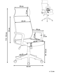 Online Beliani Tyotuoli Keinonahka Vaaleanruskea Leader