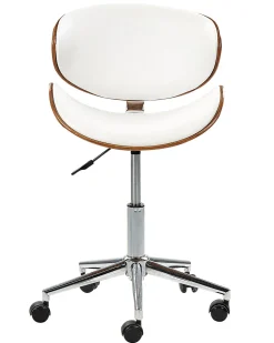 Cheap Beliani Tyotuoli Keinonahka Valkoinen Rotterdam