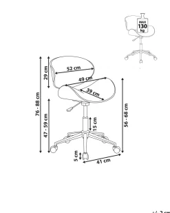 Cheap Beliani Tyotuoli Keinonahka Valkoinen Rotterdam