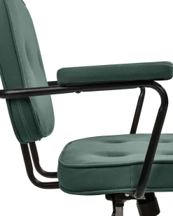 Tuolit<Beliani Tyotuoli Keinonahka Vihrea Pawnee