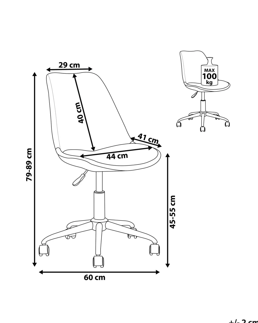 Lastenhuone<Beliani Tyotuoli Muovi Valkoinen Dakota Ii