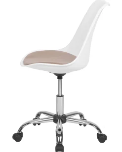 Tuolit<Beliani Tyotuoli Muovi Valkoinen/Ruusukulta Dakota Ii