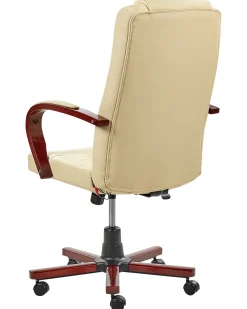 Online Beliani Tyotuoli Nahka Hierova Beige Diamond