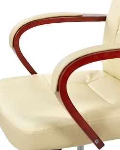 Online Beliani Tyotuoli Nahka Hierova Beige Diamond