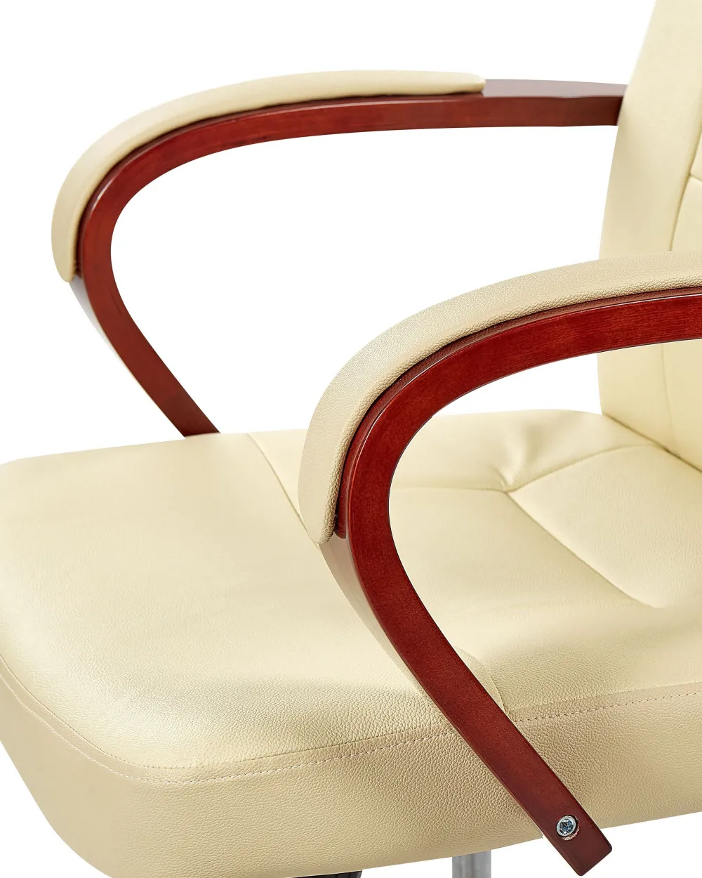 Online Beliani Tyotuoli Nahka Hierova Beige Diamond