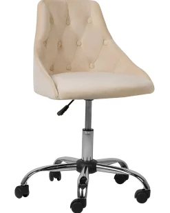 Best Sale Beliani Tyotuoli Sametti Beige Parrish