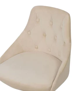 Best Sale Beliani Tyotuoli Sametti Beige Parrish