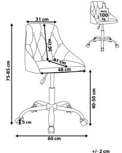 Best Sale Beliani Tyotuoli Sametti Beige Parrish