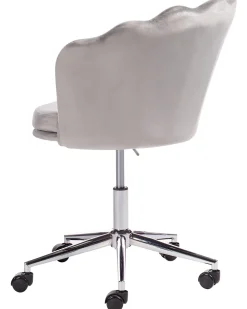 Tuolit<Beliani Tyotuoli Sametti Harmaa Monticello