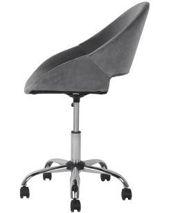 Lastenhuone<Beliani Tyotuoli Sametti Harmaa Selma