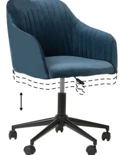 Lastenhuone<Beliani Tyotuoli Sametti Laivastonsininen Venice