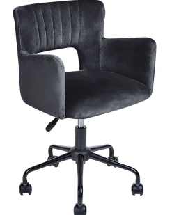 Tuolit<Beliani Tyotuoli Sametti Musta Sanilac