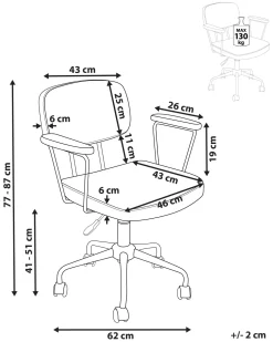 Hot Beliani Tyotuoli Sametti Musta/Valkoinen Algerita