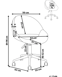 Discount Beliani Tyotuoli Sametti Smaragdinvihrea Selma