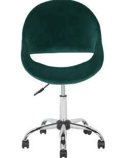 Discount Beliani Tyotuoli Sametti Smaragdinvihrea Selma