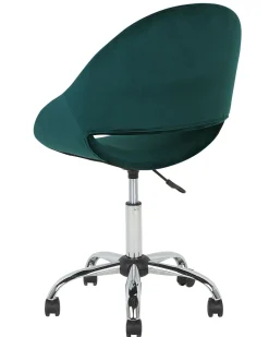 Discount Beliani Tyotuoli Sametti Smaragdinvihrea Selma