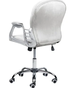 Lastenhuone<Beliani Tyotuoli Sametti Vaaleanharmaa/Hopea Princess