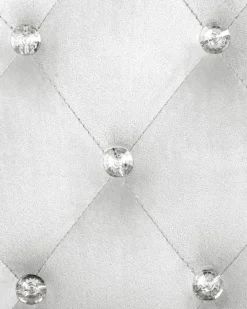 Lastenhuone<Beliani Tyotuoli Sametti Vaaleanharmaa/Hopea Princess